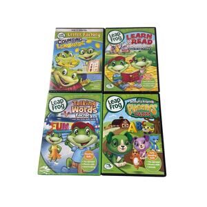 Leap Frog Learning Phonics Reading Counting Homeschool Teaching DVD Lot Of 4